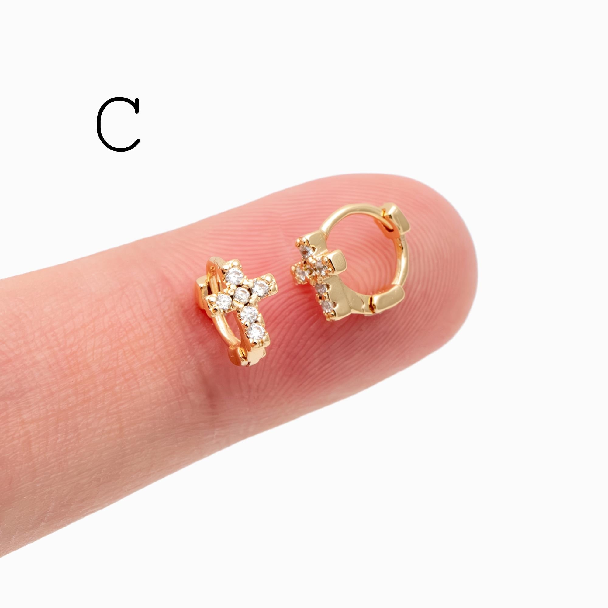 4pcs Gold Tiny Cartilage Hoop Earrings, Tragus Hoop, Rook Hoop, Helix Hoop, Cartilage Hoop, Cartilage Clicker Hoop (GB-3474)